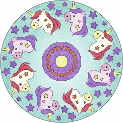Ravensburger Italy- Mandala Designer Unicorno Gioco Creativo, 29703