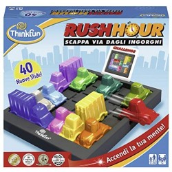 ThinkFun Rush Hour, Gioco di Logica, per 1+ Giocatori, Età 8+ (Versione Italiana), 76300