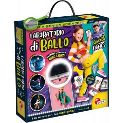 Lisciani Giochi - I m a Genius Laboratorio di Ballo Social Dance, Ring Light Portatile, Selfie Stick Sagomati, 97357