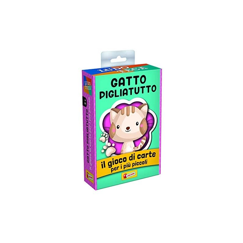 Lisciani Giochi - Ludoteca Le Carte dei Bambini Gatto Piglia Tutto Gioco di societ&agrave;, Multicolore, 85774