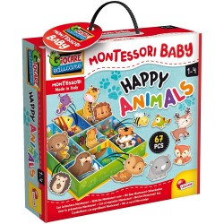 Lisciani Giochi - Montessori Baby Bacheca Happy Animals, Colore, 92772