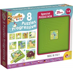 Lisciani Giochi - Carotina Baby 9 Puzzle Progressive Fattoria, 95483