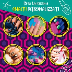 Lisciani Giochi - I m a Genius Super Manicure, Base Smalto, Colorato, Glitter, Pigmento Cambia Colore con la Luce, 97395