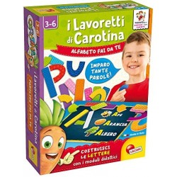 Lisciani Giochi-I Lavoretti di Carotina Alfabeto Fai da Te Gioco Educativo Prescolari, Multicolore, 85569