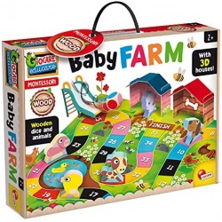 Lisciani Giochi- Montessori Legno Baby Farm, Colore, 85873