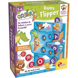 Lisciani Giochi - Carotina Happy Flipper, Gioco Action per Imparare Le Prime Paroline, 97098