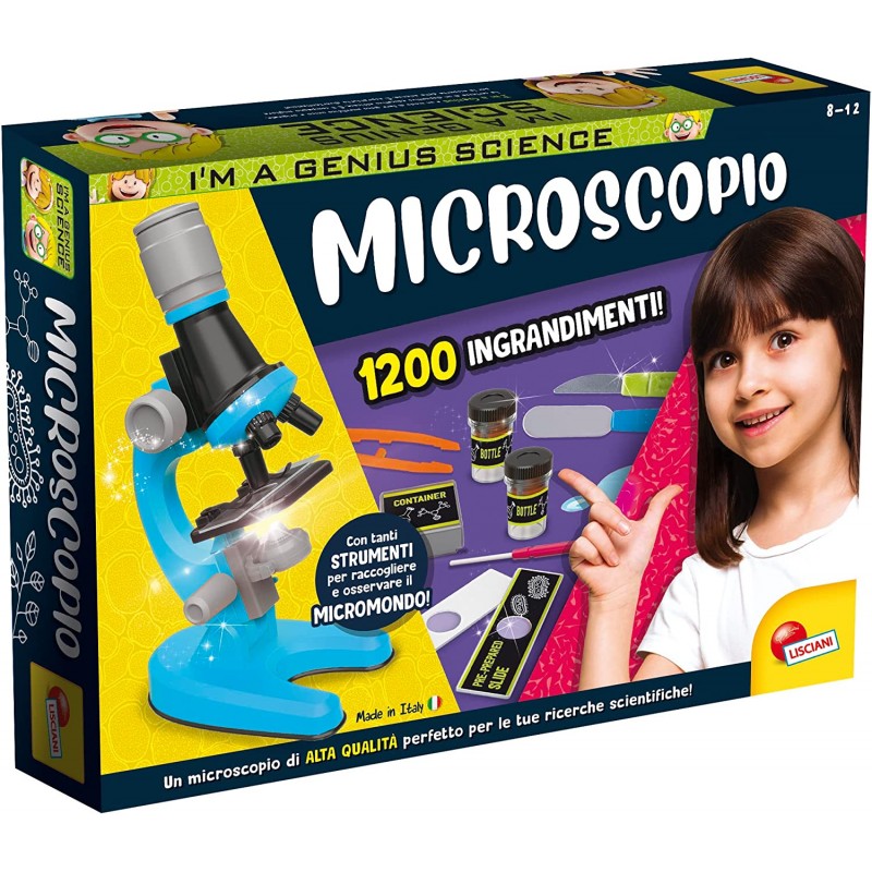 Lisciani Giochi - I m a Genius, Microscopio 1200 Ingrandimenti, 97388