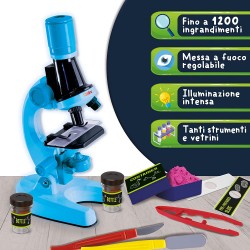 Lisciani Giochi - I m a Genius Il Grande Laboratorio della Ricerca Scientifica, Attrezzi per Microscopio, Reagenti Chimici, Bott