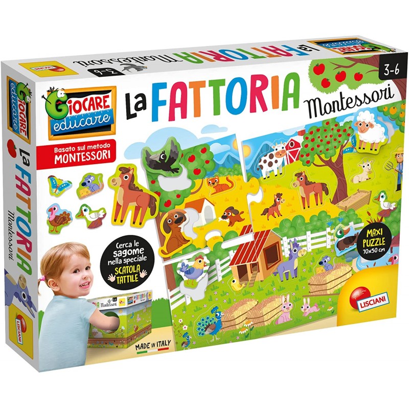 Lisciani Giochi - Montessori Maxi la Mia Fattoria, Colore, 95179