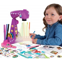 Lisciani Giochi - Princess Projector Drawing School, Proiettore, 4 Dischi, 8 Pennarelli, 92956
