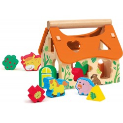 Trudi - Wood Eco Smart - Casetta degli incastri (14 pz.) - POS220121