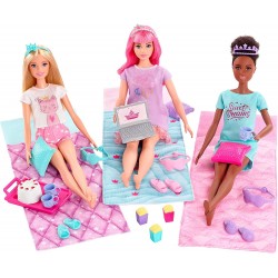 Mattel - Barbie Princess Adventure Daisy e Bambola Nikki, con Outfit da Notte e Accessori - POS220186