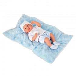 Arias - Bambola bebè con cuscino, azzurro. 40cm, POS200060