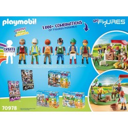 Playmobil - My Figures 70978 Ranch dei Cavalli, 6 Personaggi con Oltre 1000 Combinazioni di Gioco Possibili - PM70978