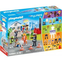 Playmobil - My Figures 70980 Missione di Salvataggio, 6 Personaggi con Oltre 1000 Combinazioni di Gioco Possibili - PM70980