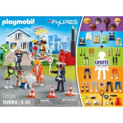Playmobil - My Figures 70980 Missione di Salvataggio, 6 Personaggi con Oltre 1000 Combinazioni di Gioco Possibili - PM70980