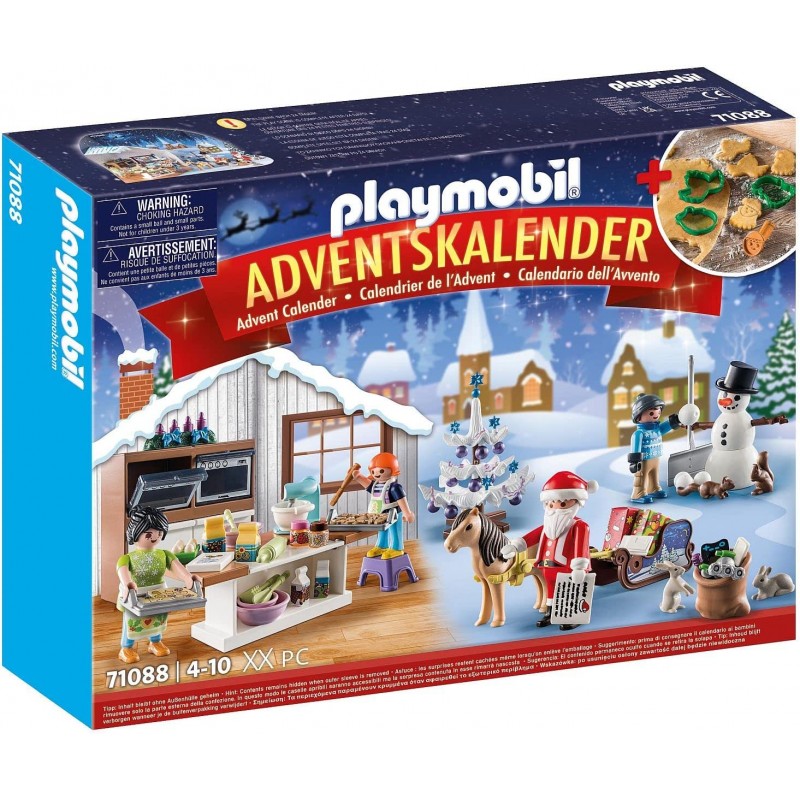 Playmobil - Christmas 71088 Calendario dell Avvento per Bambini: Pasticceria di Natale con Formine per i Biscotti, Include Pasti