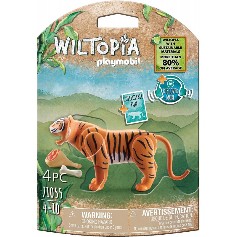 Playmobil - Wiltopia 71055 Tigre, Animali Giocattolo, Giocattolo Sostenibile - PM71055