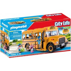 Playmobil - City Life 71094 US School Bus, Autobus Giocattolo con Luce Lampeggiante - PM71094