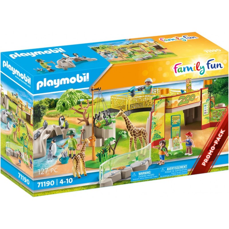 Playmobil - Family Fun 71190 - Avventure allo Zoo, Con Animali Giocattolo - PM71190