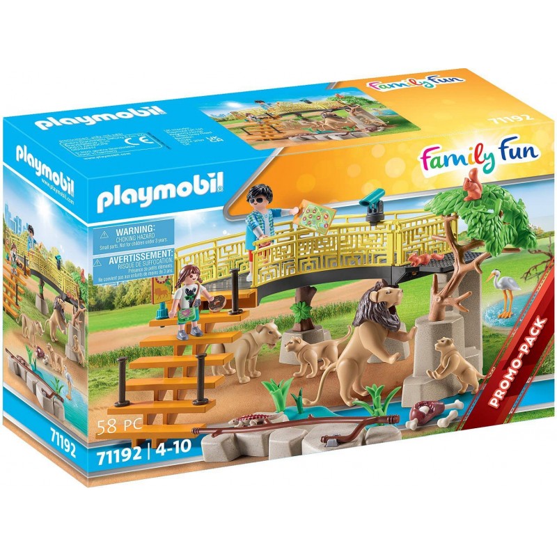Playmobil - Family Fun 71192 - Recinto dei Leoni, Con 4 Animali Giocattolo - PM71192