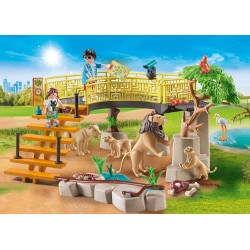 Playmobil - Family Fun 71192 - Recinto dei Leoni, Con 4 Animali Giocattolo - PM71192