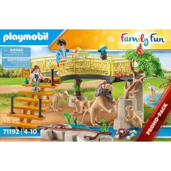 Playmobil - Family Fun 71192 - Recinto dei Leoni, Con 4 Animali Giocattolo - PM71192