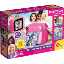 Lisciani Giochi - Barbie Print Cam Hi-Tech, Fotocamera Istantanea, Stampa Subito Le tue Foto, Funzione Video e Selfie - LI97050