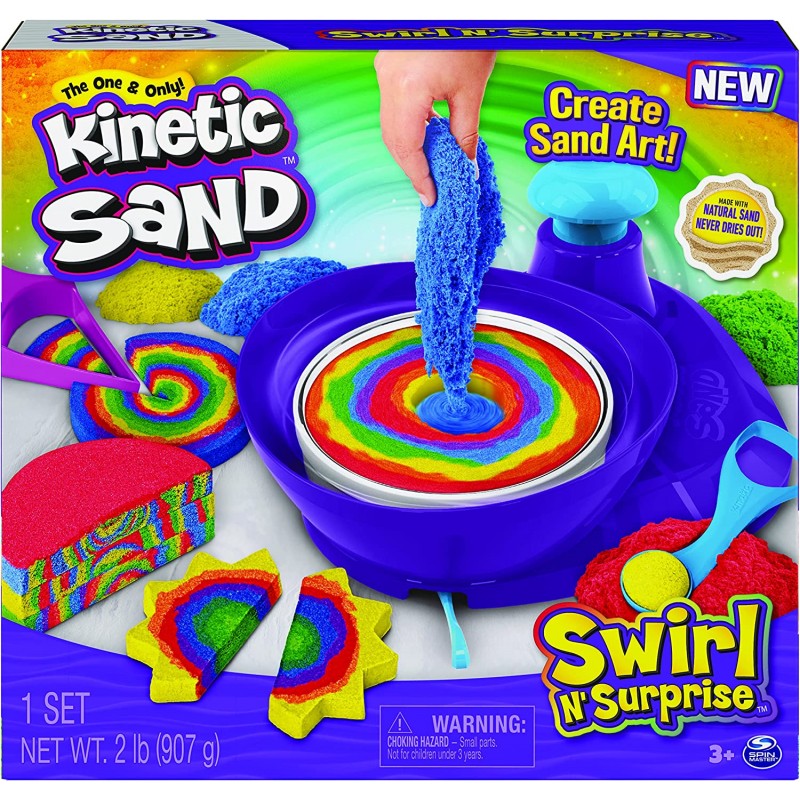 Kinetic Sand - Swirl N Surprise - Sabbia Colorata in 4 variazioni 907