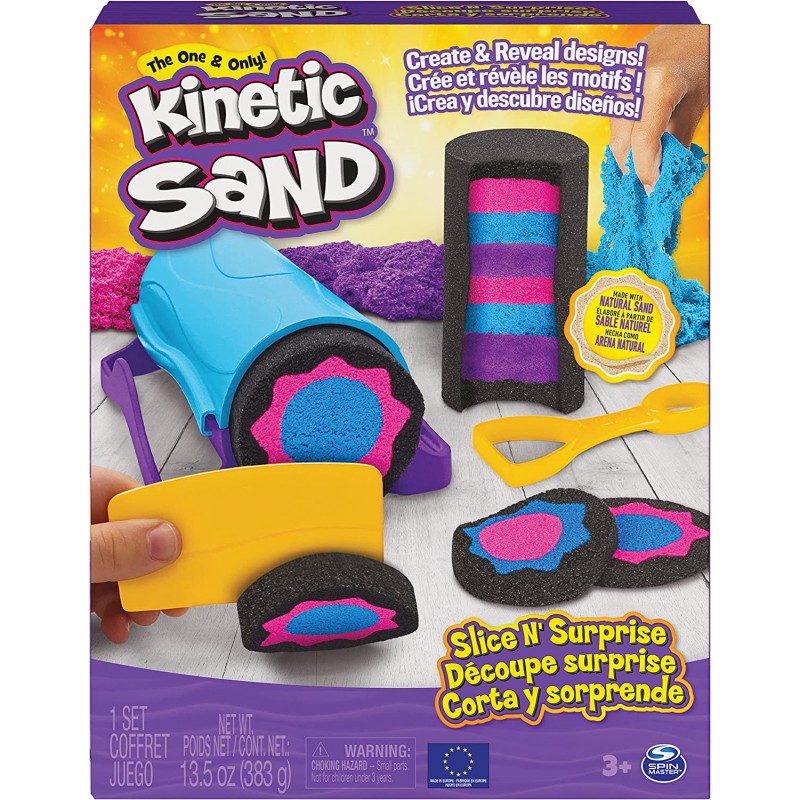 Kinetic Sand - Set Slice N  Surprise Sabbia cinetica 380gr 7 Accessori e Strumenti Inclusi 6063482
