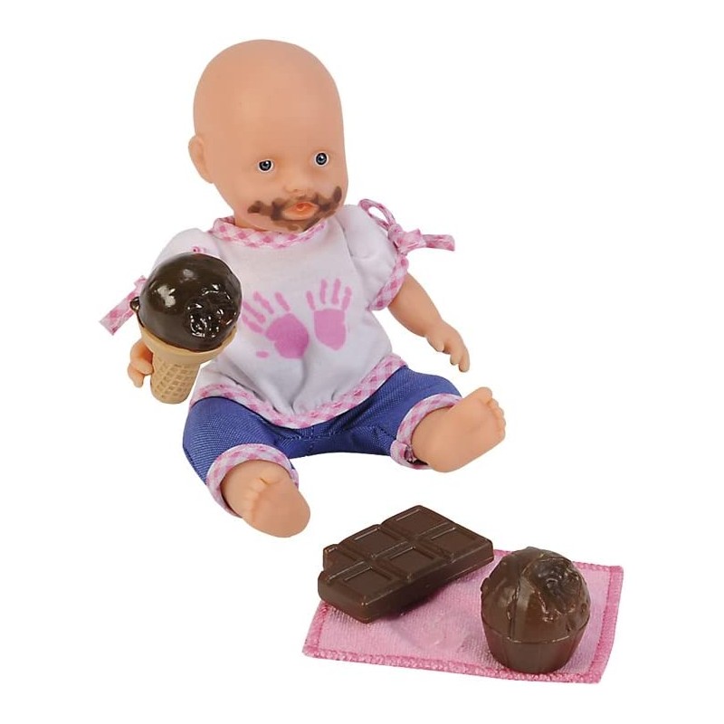 Simba - New Born Baby, Bambolotto Sporco di Cioccolato, 30 cm - 105035942