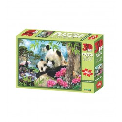 Prime 3D - morning Panda, puzzle 3d 100 pezzi, 10640.P3D