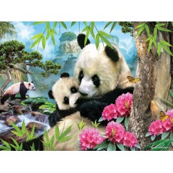 Prime 3D - morning Panda, puzzle 3d 100 pezzi, 10640.P3D