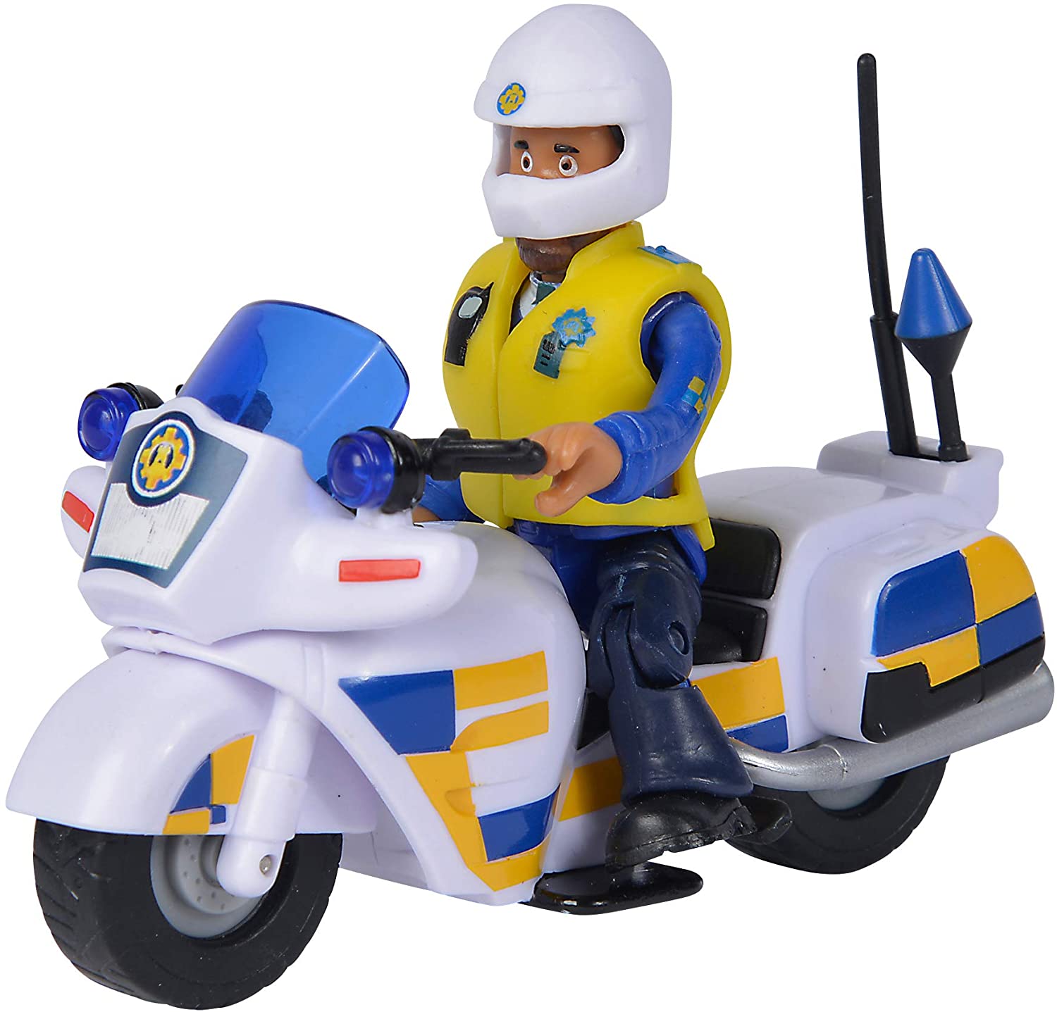 Sam Il Pompiere Moto Polizia, + 3 Anni, Incluso Personaggio Malcom e  Accessori, 109251092038