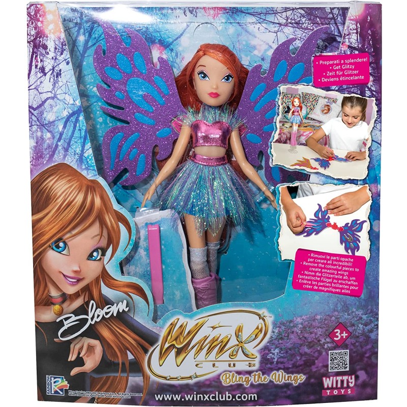 Rocco Giocattoli - Witty Toys Winx Club Bling the Wings bambola Bloom, 1202101