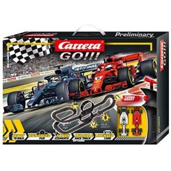 Carrera Toys GO!!! No Limits Set Pista da Corsa e Due Macchinine, Una Ferrari e Una Mercedes, Gioco Adatto per Bambini dai 6 Ann