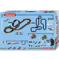 Carrera Toys GO!!! Mario Kart Mach 8 Set Pista da Corsa e Due Macchinine con Mario e Luigi, Gioco Adatto per Bambini dai 6 Anni,