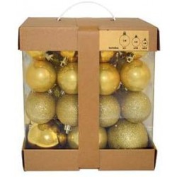 New Home Set con 54 palline dorate per l albero di Natale