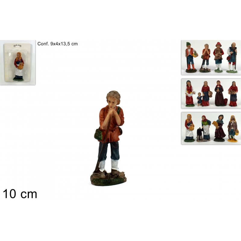 PASTORE PRESEPE 10cm 12 SOGGETTI ASSORTITI