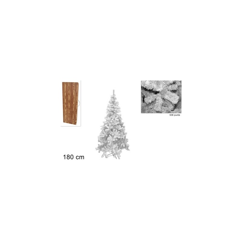 Albero di Natale Bianco Natale 180cm 536 rami