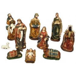 NATIVITA SET 10 PZ 15cm COLORI CHIARI
