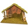 CAPANNA PRESEPE VUOTA CON SCALA E STACCIONATA 50x24x33cm