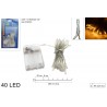 LUCI LED 40 BATTERIA BIANCO CALDO