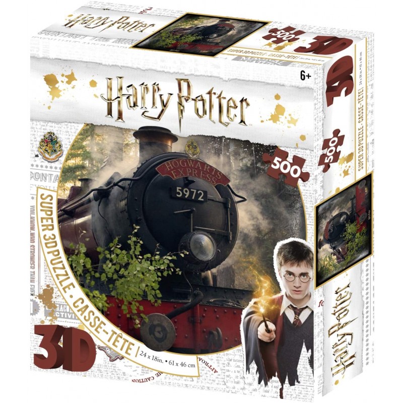 Prime 3D - Harry Potter, The Hogwarts Express 500 pezzi, 3D effect puzzle, Multicolore. 32506.P3D