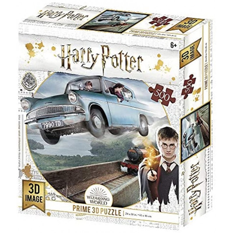 Prime 3D - Puzzle 3d Harry Potter, con Ford Anglia, 500 pezzi, 32512.P3D