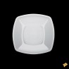 Piatto Piano Quadro Bianco 25pz 230mm
