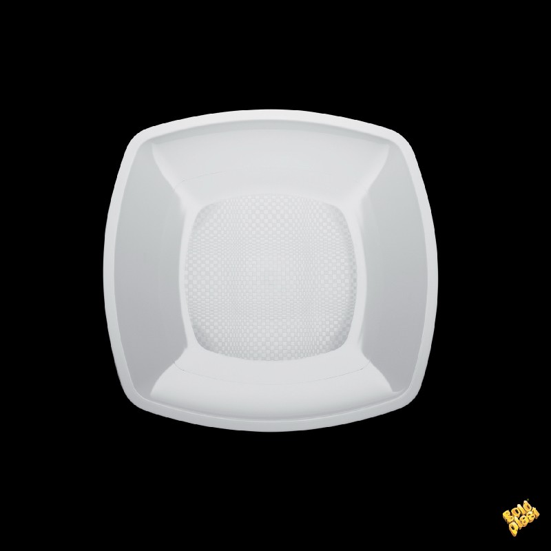 Piatto Dessert Quadro Bianco 25pz 180mm