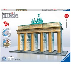 ravensburger italy- puzzle 3d porta di brandeburgo, 324 pezzi, 125517