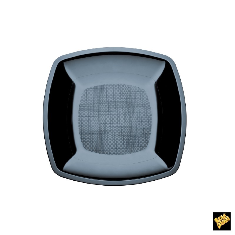 Piatto Dessert Quadro Nero 25pz