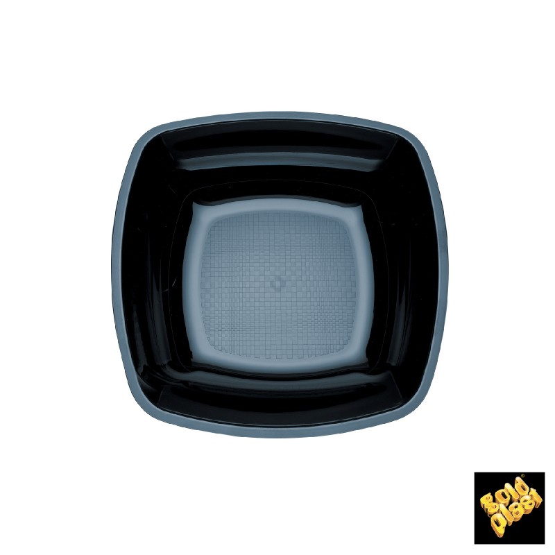 Piatto Fondo Quadro Nero 25pz